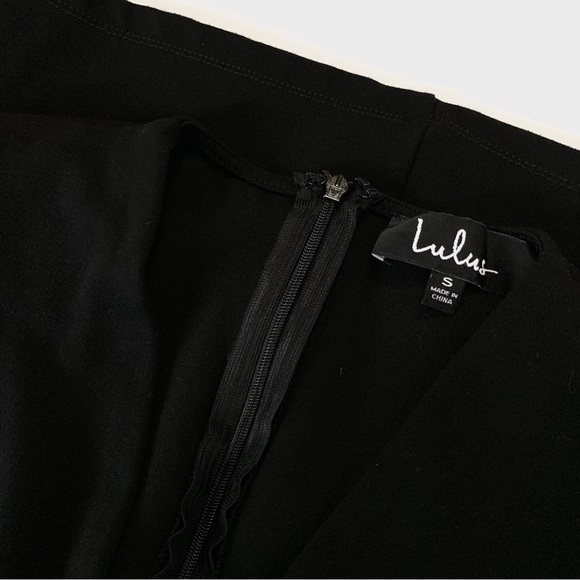 LULU’S COCKTAIL HOUR BLACK WRAP DRESS - Picture 15 of 16